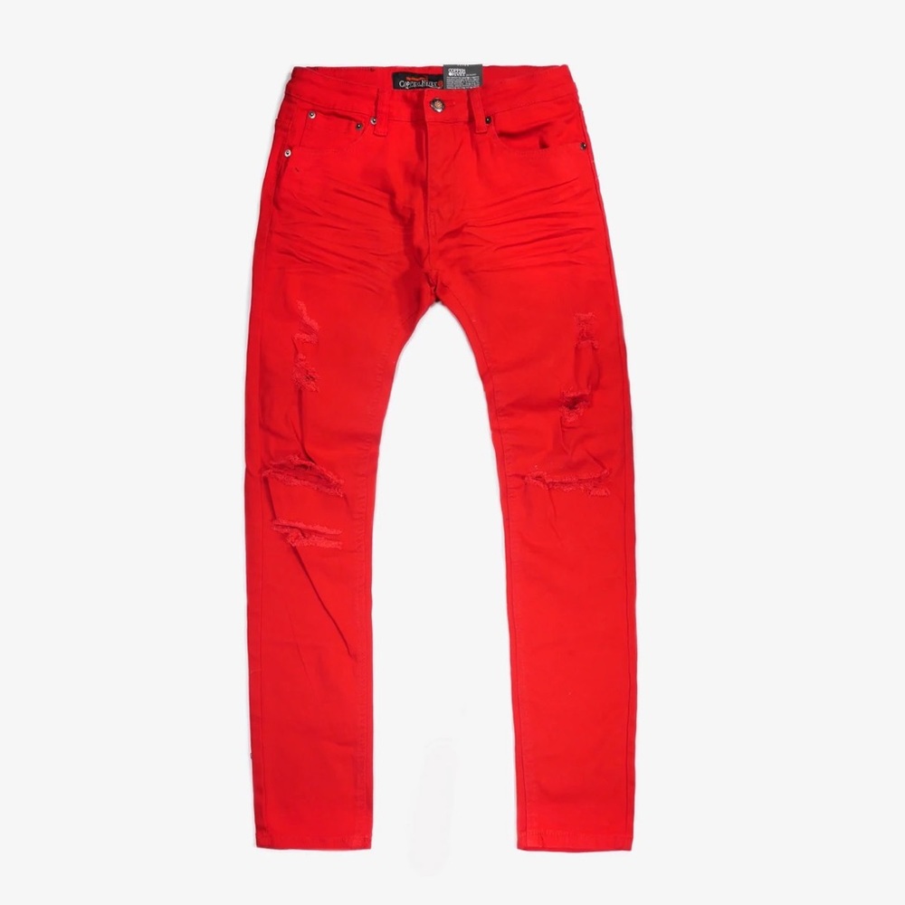 Copper Rivet Red Denim Pant - Picture 9 of 11